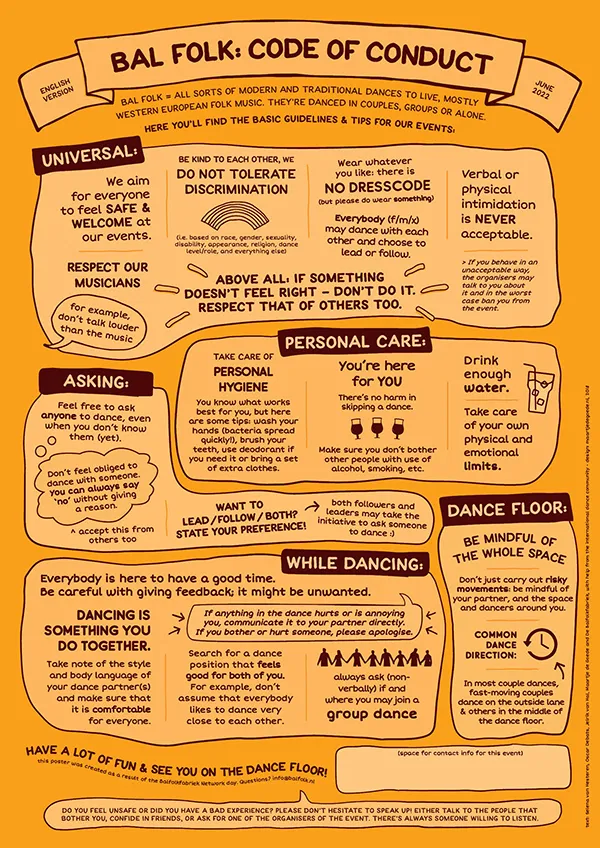 Code of Conduct from Maartje de Goede and Balfolk.nl